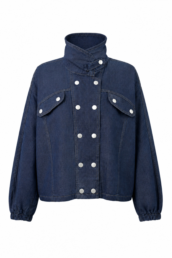 Süs Cepli Denim Ceket