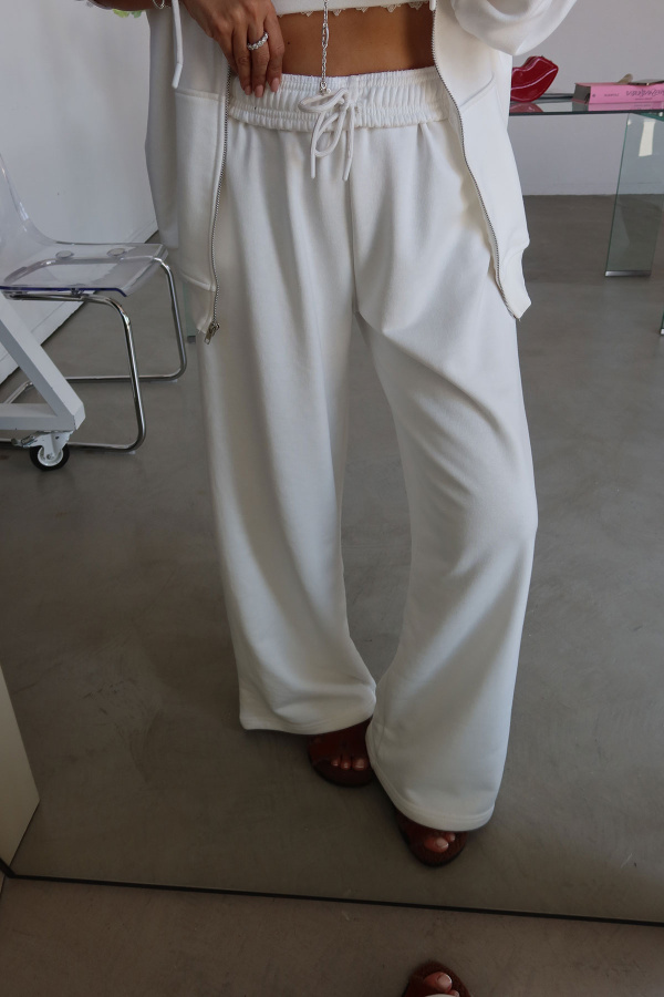 Boydan Fermuarlı Sweat Eşofman Alt Takım