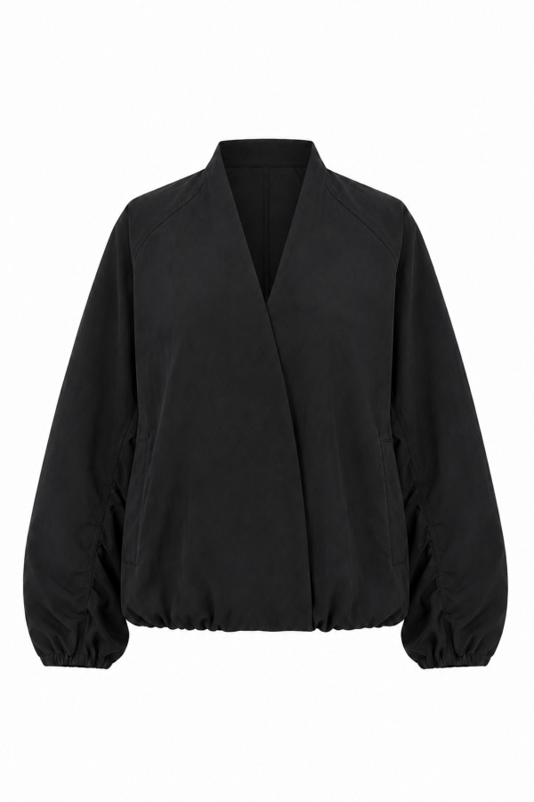 Kruvaze Yaka Reglan Kol Ceket