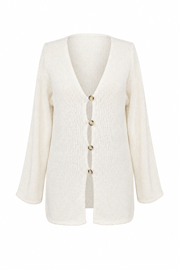V Yaka Oversize Hırka