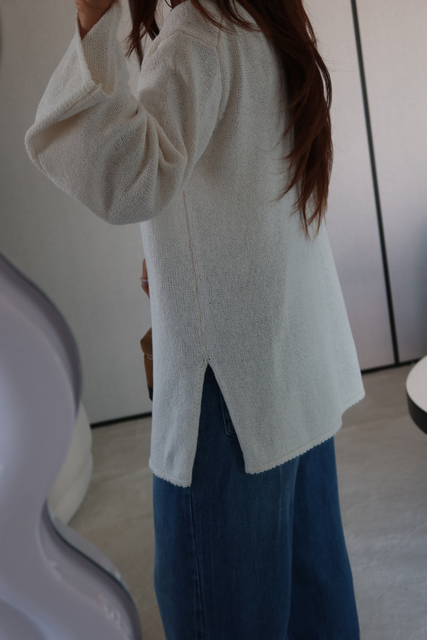 V Yaka Oversize Hırka
