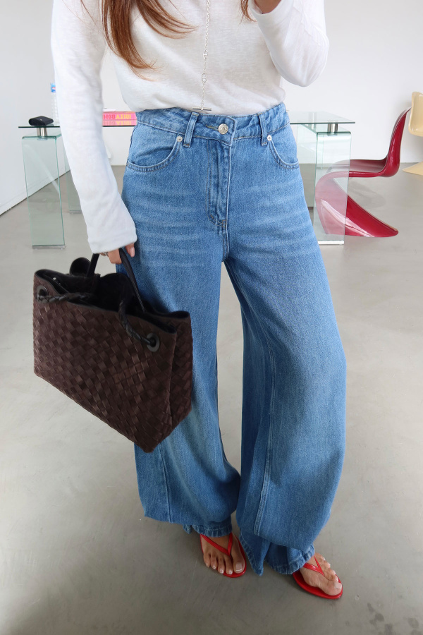 Paçası Ayarlanabilir Wideleg Jean