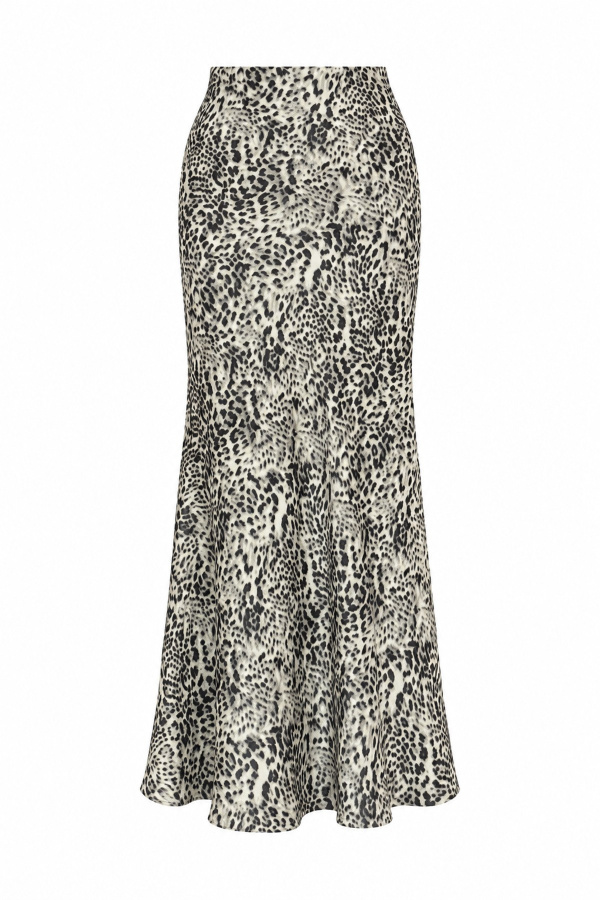 Leopar Desen Maxi Saten Etek