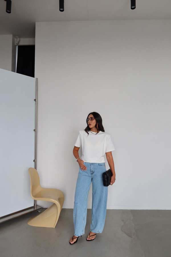 Dikiş Detaylı Yıkamalı Jean