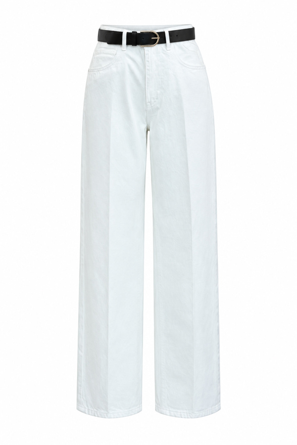 Beli Kemerli Straight Fit Jean