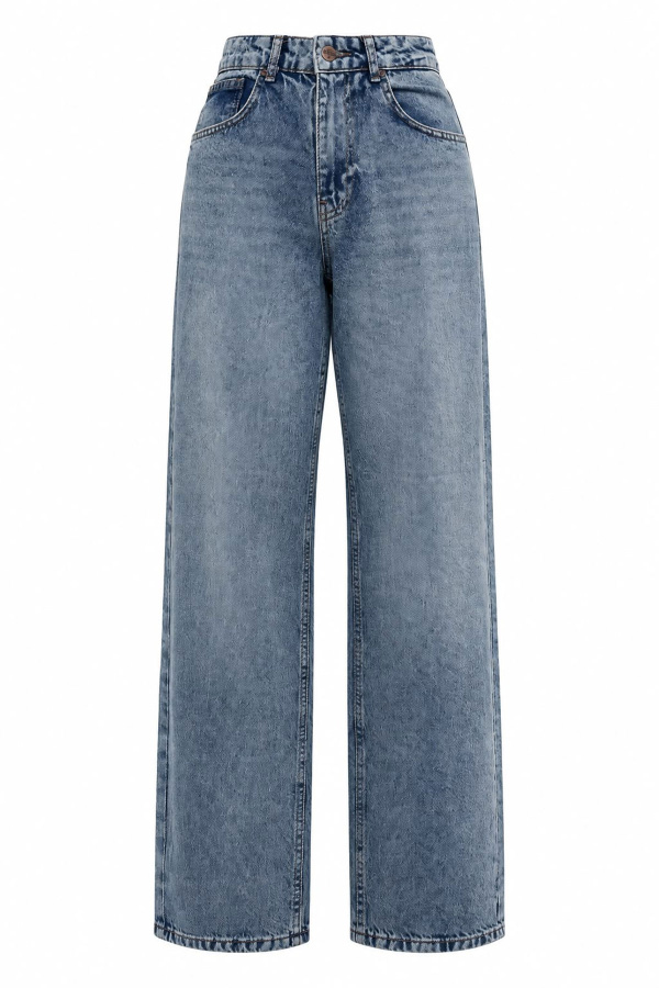 Taşlamalı Straight Fit Jean