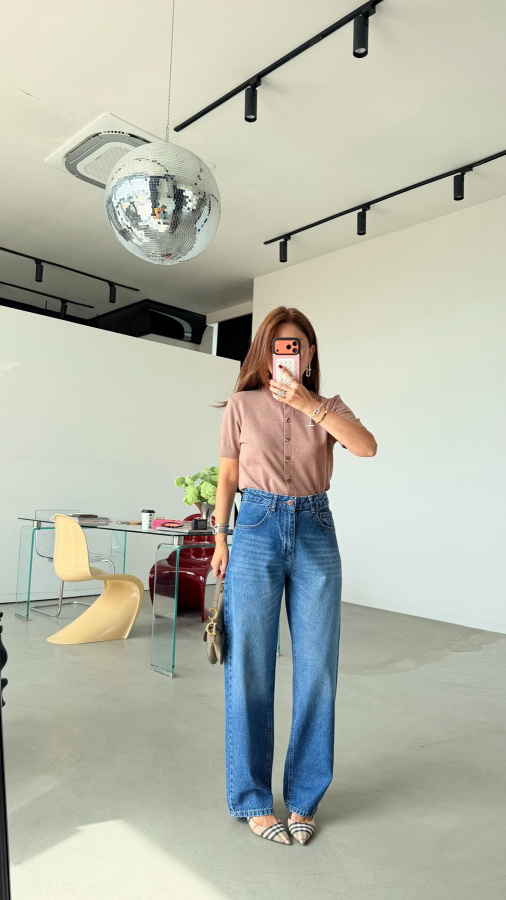 Taşlamalı Straight Fit Jean