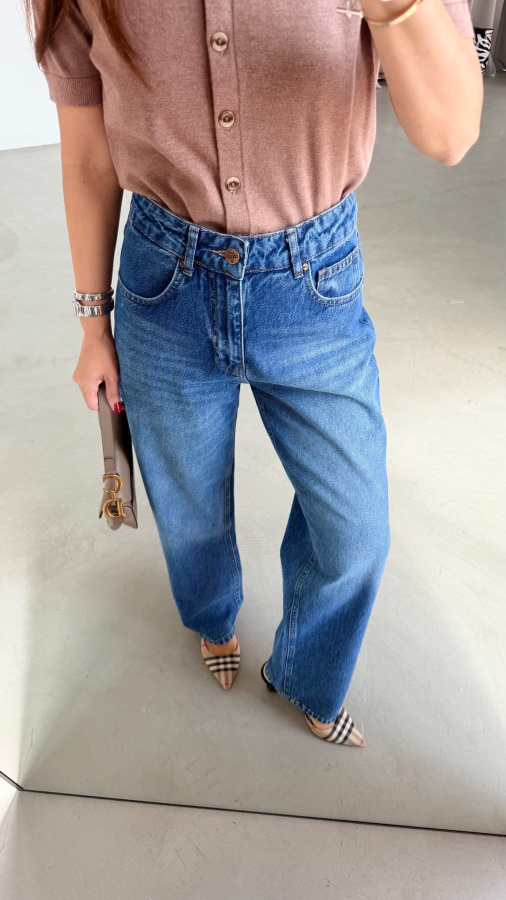 Taşlamalı Straight Fit Jean