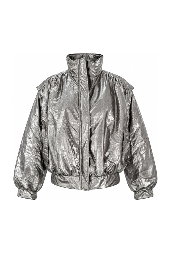 Dik Yaka Vintage Bomber Ceket