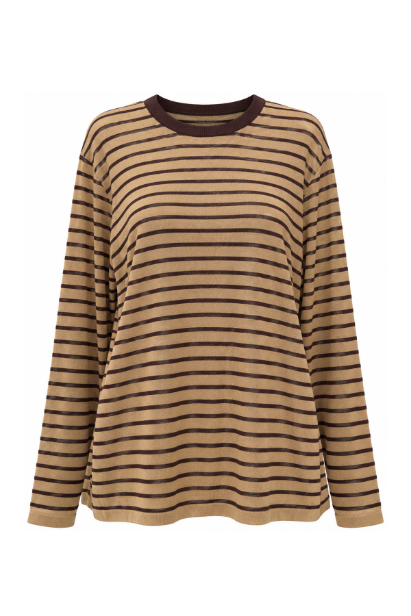 Çizgili Oversize Basic Triko