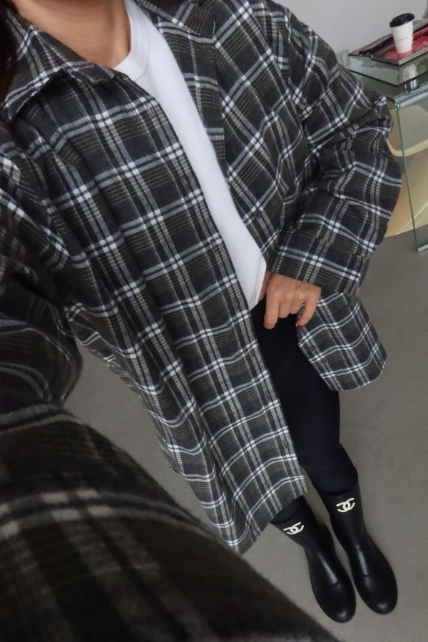 Ekoseli Oversize Gömlek