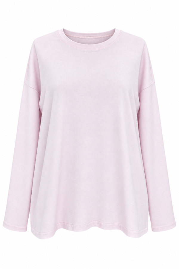 Uzun Kollu Oversize Basic Sweat