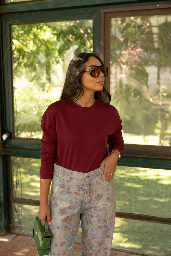 Uzun Kollu Oversize Basic Sweat