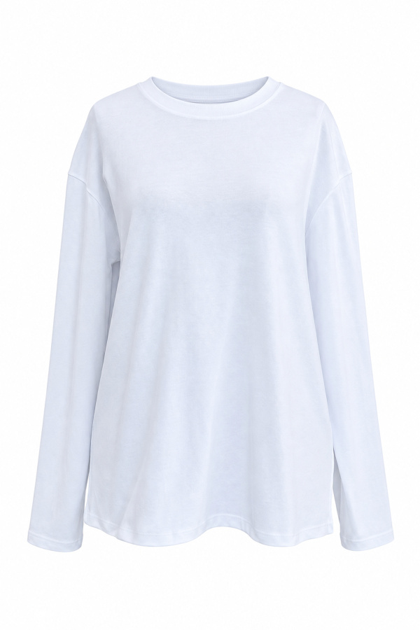 Uzun Kollu Oversize Basic Sweat