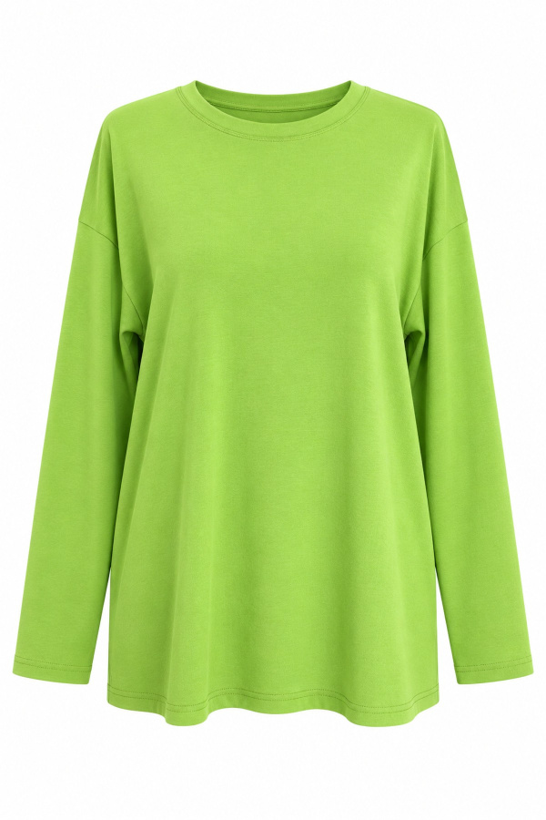 Uzun Kollu Oversize Basic Sweat