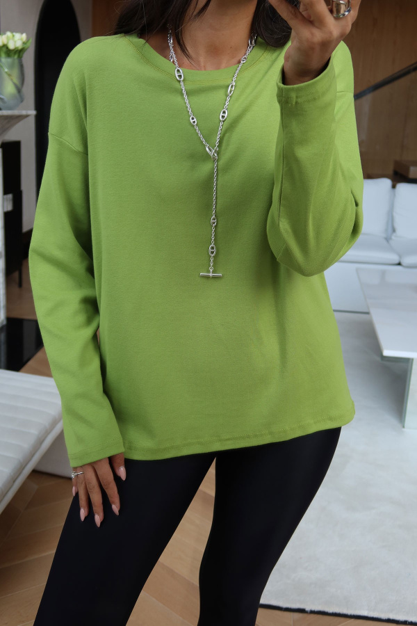 Uzun Kollu Oversize Basic Sweat