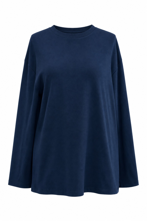 Uzun Kollu Oversize Basic Sweat