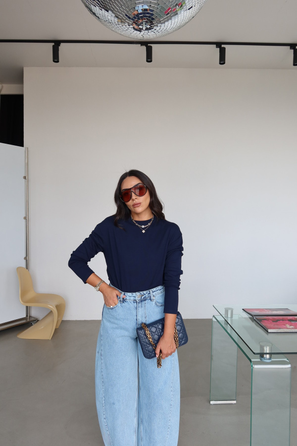 Uzun Kollu Oversize Basic Sweat