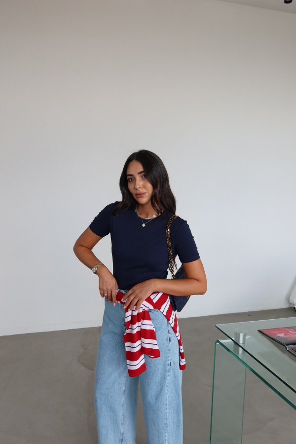 Bisiklet Yaka Basic Tişört