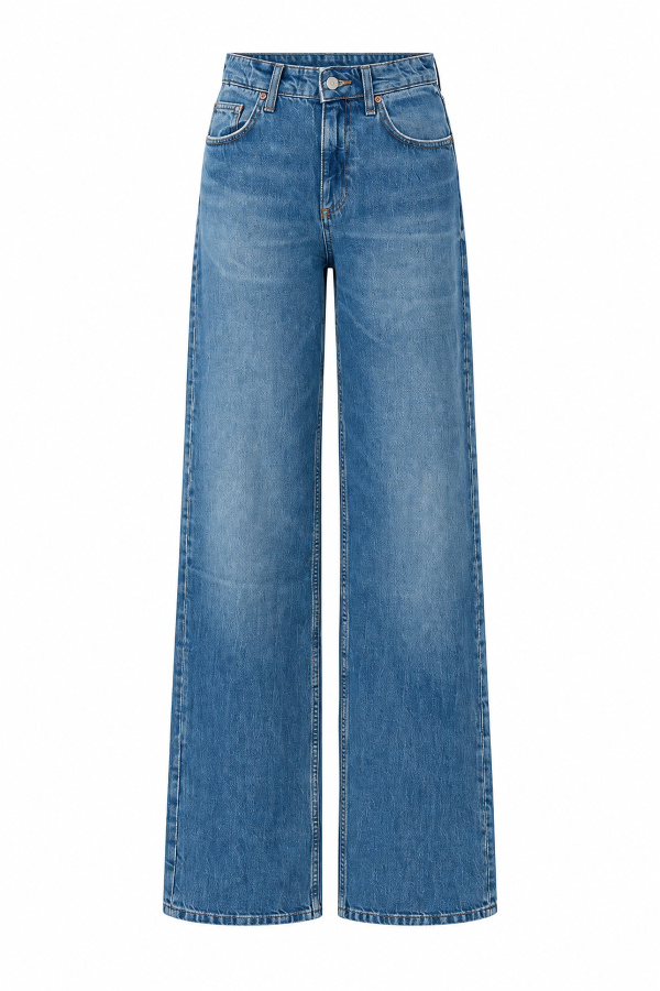 Taşlamalı Düz Kesim Jean
