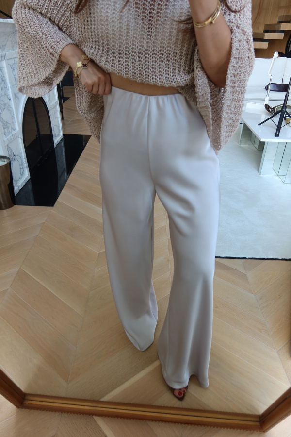 Beli Lastikli Saten Pantolon