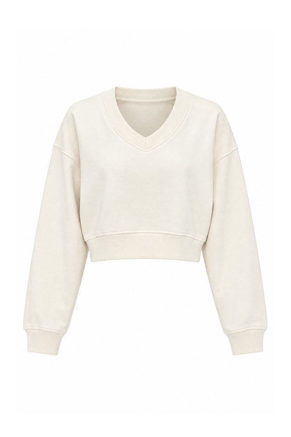 V Yaka Crop Sweat