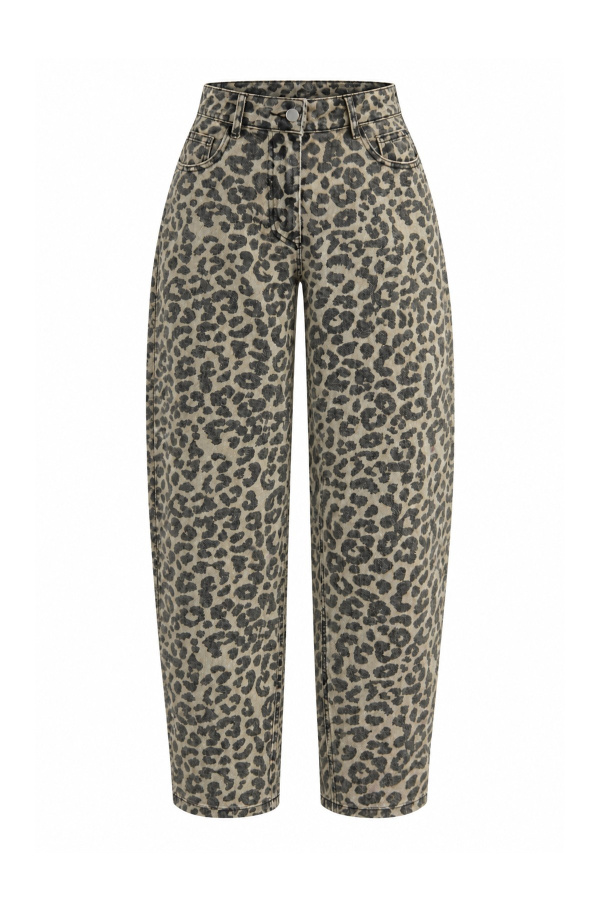 Leopar Desen Pantolon