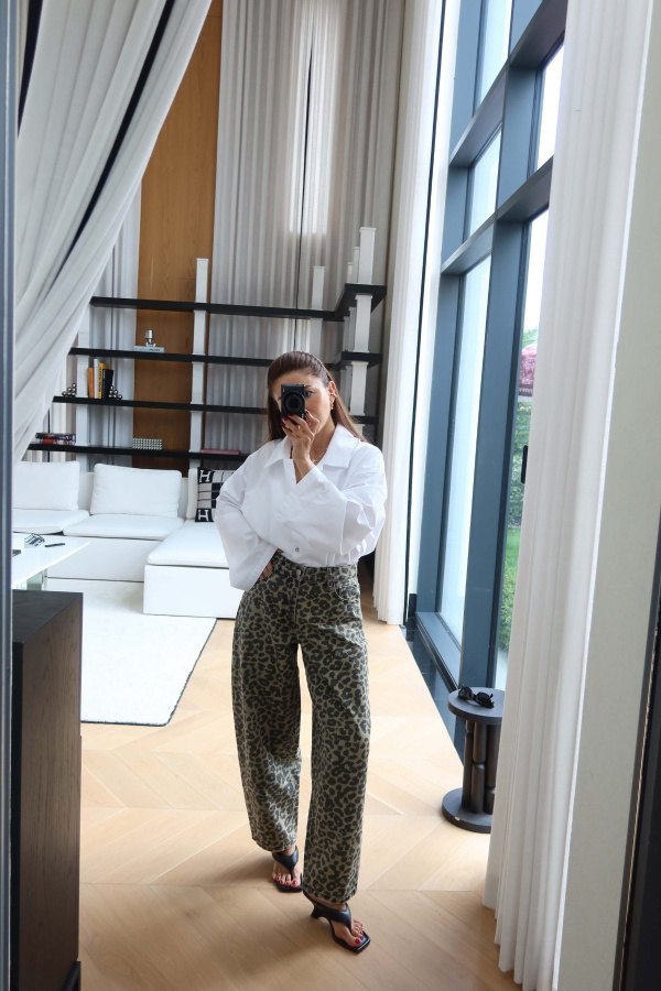 Leopar Desen Pantolon