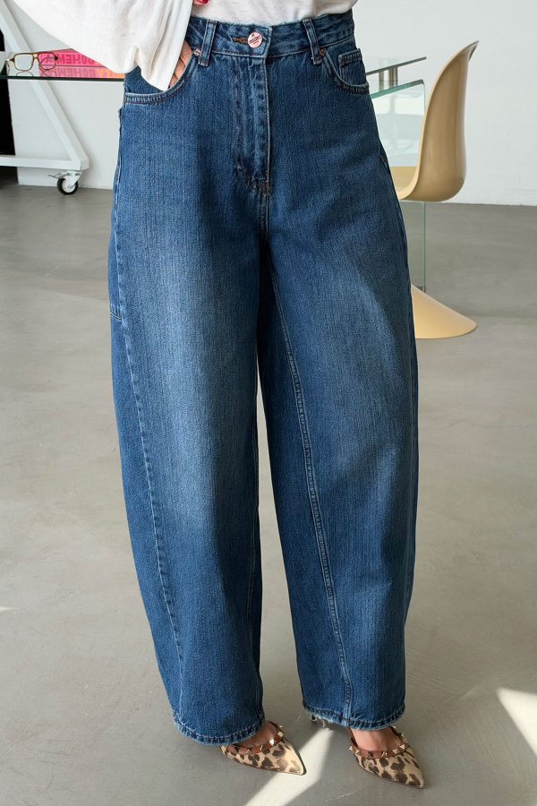 Dikiş Detaylı Balon Jean