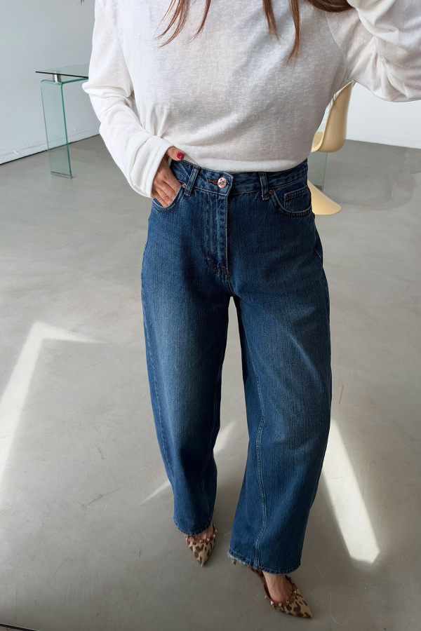 Dikiş Detaylı Balon Jean
