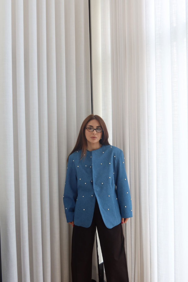 Drop Çakımlı Denim Ceket