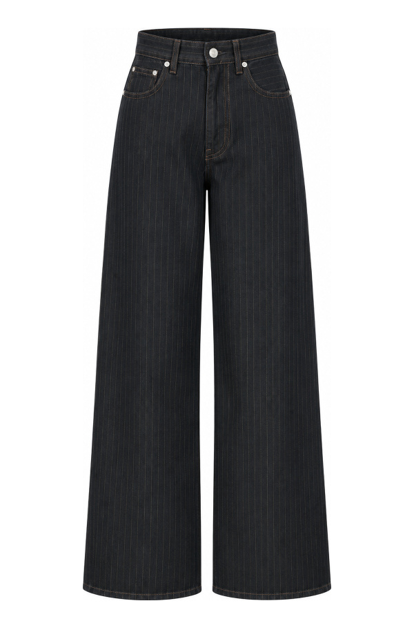 Çizgili Baggy Jean
