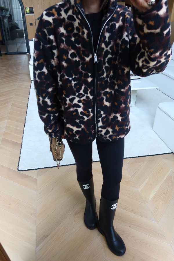 Leopar Desen Polar Sweat