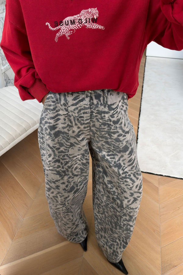 Parça Dikişli Geniş Paça Pantolon