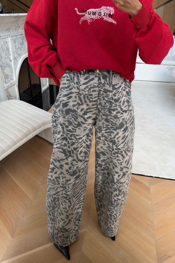 Parça Dikişli Geniş Paça Pantolon
