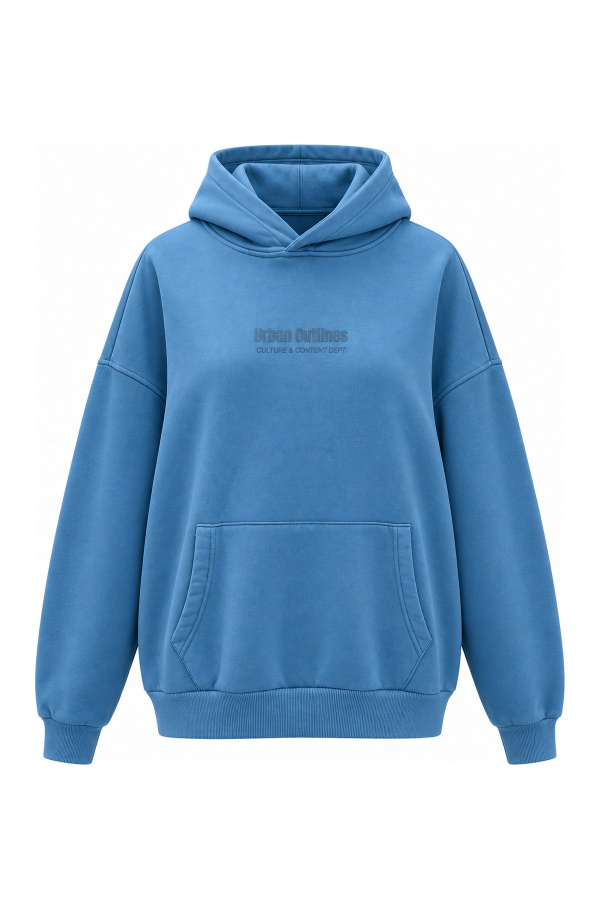 Önü ve Arkası Yazı Baskılı Kapüşonlu Sweat