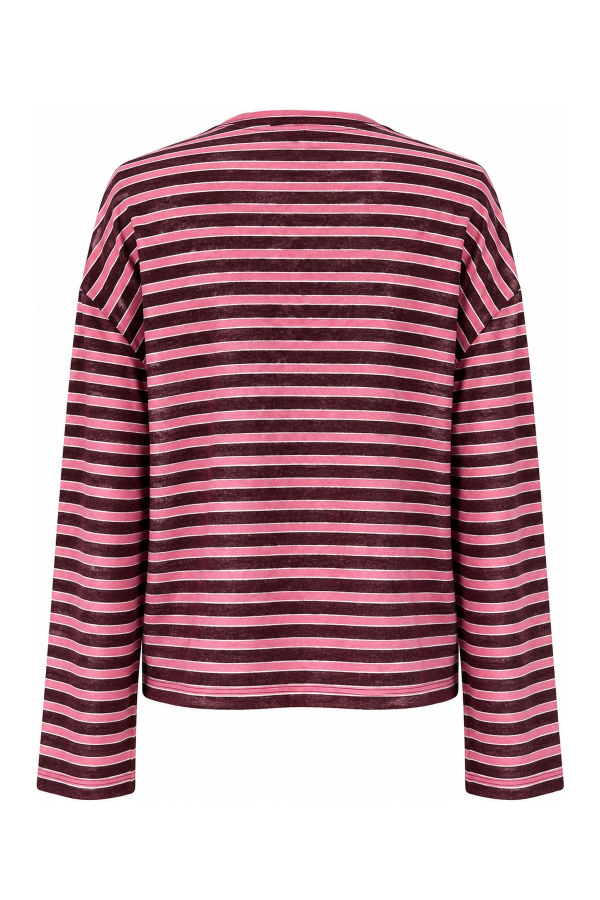 Çizgili Oversize Basic Bluz