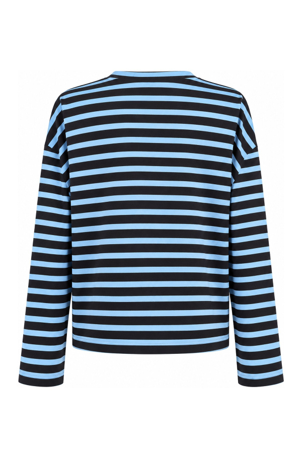 Çizgili Oversize Basic Bluz