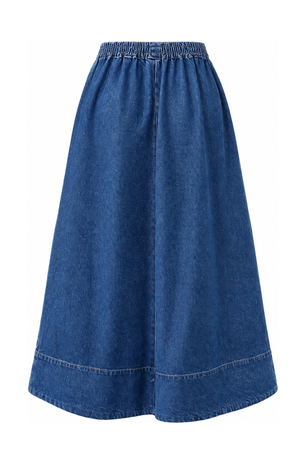 Yandan Cepli Oversize Denim Etek