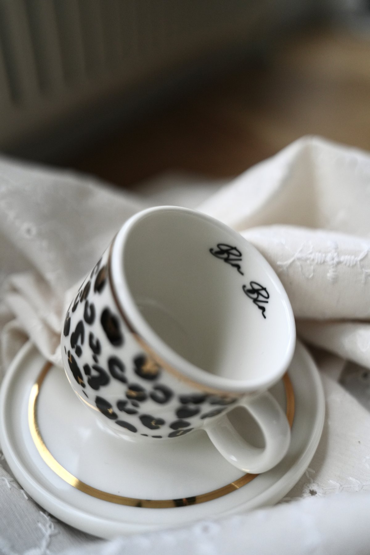 Altın Yaldızlı Leopar Collection Türk Kahvesi Fincan Takımı