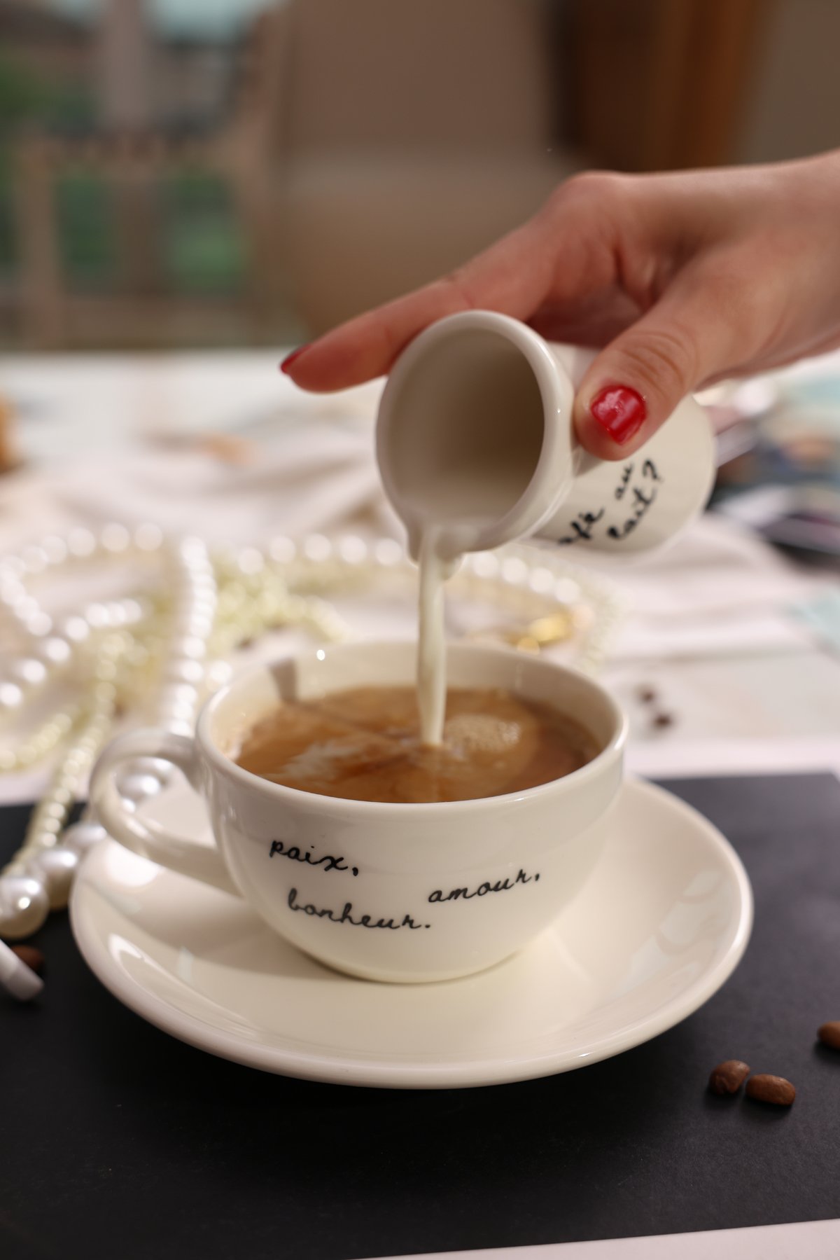 Cafe Au Lait Kahve Fincan Sütlük Takımı