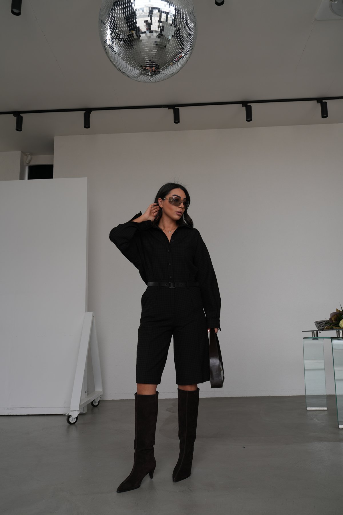 Tok Doku Ekose Gömlek ve Tok Doku Ekoseli Bermuda Şort Kombini